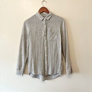 Marine Layer striped linen button down shirt